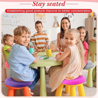 Libima 8 Pcs Wiggle Seat Inflated Wobble Cushion Sensory Seat Flexible Balance Board Balance Disc