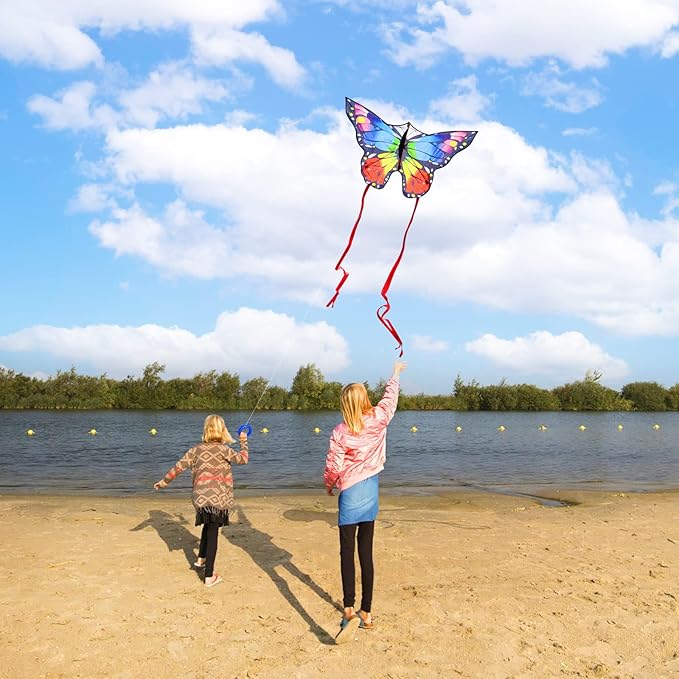 Butterfly Kites for Kids and Adults, Easy to Fly Large Single Line Kite for Boys and Girls - 55" x