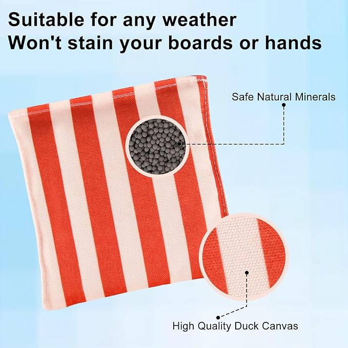 Set of 8 Regulation Cornhole Bags Double Sided, Weather Resistant Bean Bags for Cornhole Toss Game