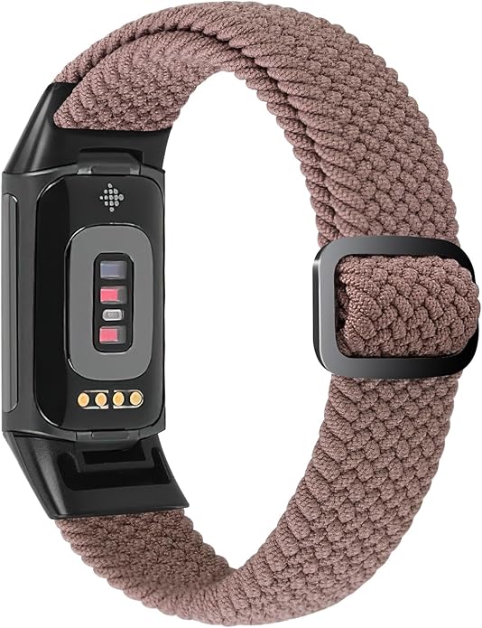 Braided Band Compatible with Fitbit Charge 6/Fitbit Charge 5, Soft Nylon Solo Loop Adjustable