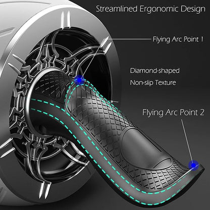 AB Wheel Roller with Resistance Spring, Automatic Rebound Exercise Abdominal Ultra-Wide Wheels