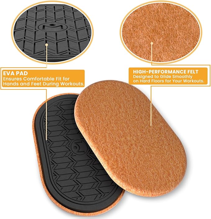 MUYOS Sliders for Working Out, Floor Sliders for Exercise, Sliding Discs for Hardwood Floors ??Core