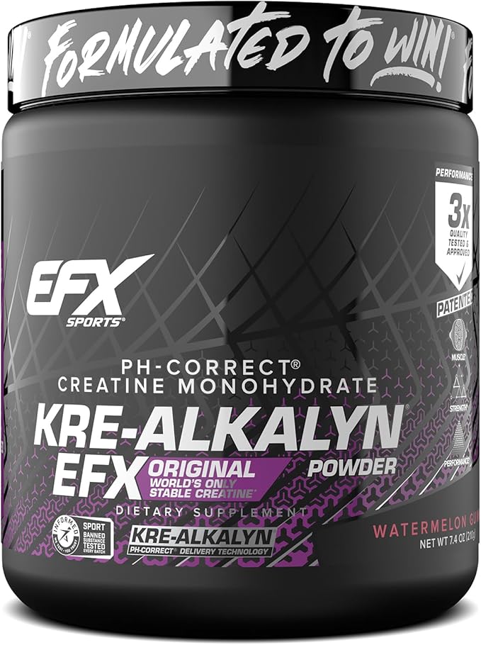 EFX Sports Kre-Alkalyn EFX Powder | pH Correct Creatine Monohydrate Powder Supplement | Strength