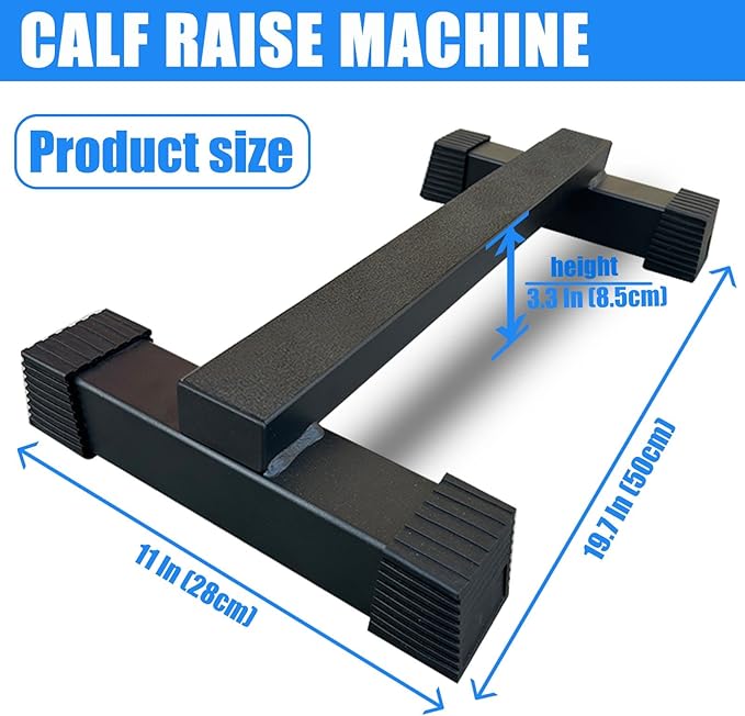 Steel Calf Raise Bar, Standing Machine for Stretching, Squat, Foot Stretch, Anti-Slip Solid Block