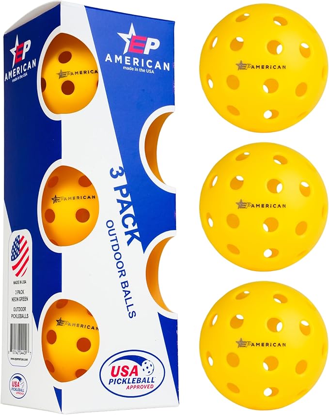 EP American Outdoor Pickleballs USAPA Approved | Made in USA with Durable Design |