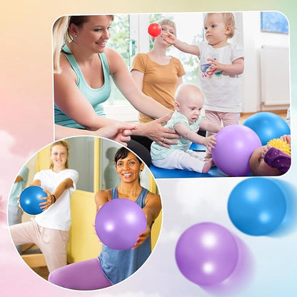 Aoriher 10 Pieces 9 Inch Exercise Pilates Ball Yoga Therapy Core Ball for Yoga Stability Barre