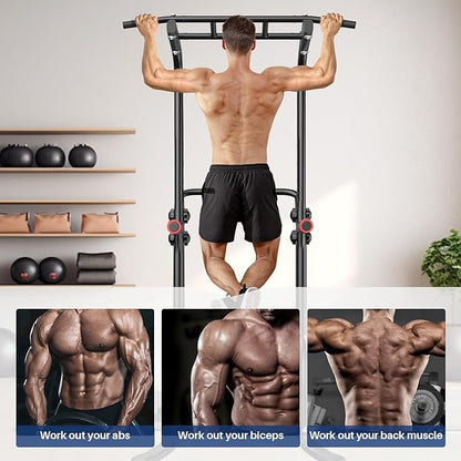 BangTong&Li Power Tower, Pull Up Bar Dip Station/Stand for Home Gym Strength Training Workout