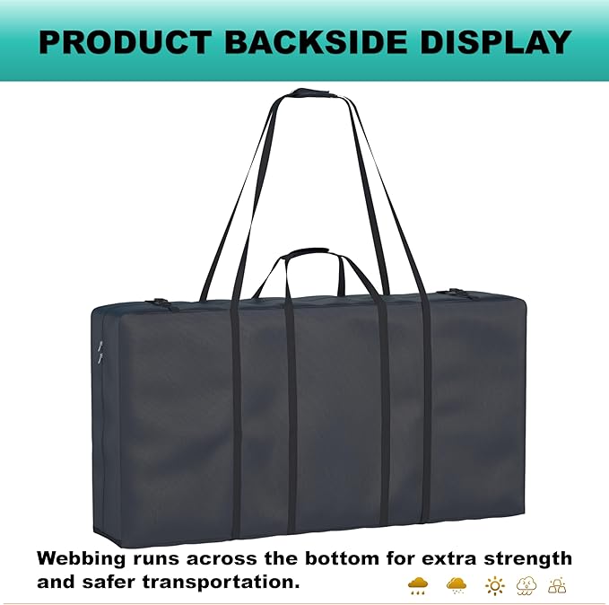 Cornhole Carrying Case, Cornhole Bag Tote Fits 4' x 2' Regulation Size Board, Heavy duty 600D