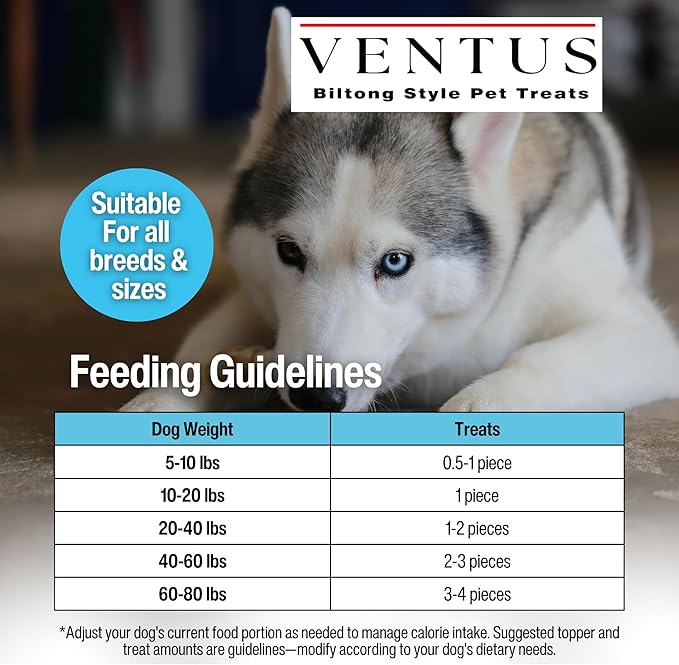 VENTUS Jerky Crunch Stix - Single Ingredient High Protein Dog Training Treats, Wild Venison
