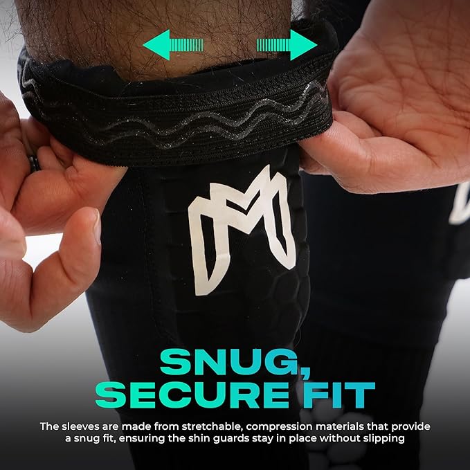 Mini Shin Guards Soccer – Built in Shin Pad Sleeves for Mens, Women, Teens - Small Shin Guards