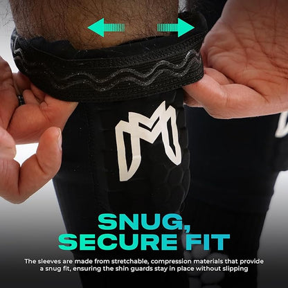 Mini Shin Guards Soccer – Built in Shin Pad Sleeves for Mens, Women, Teens - Small Shin Guards