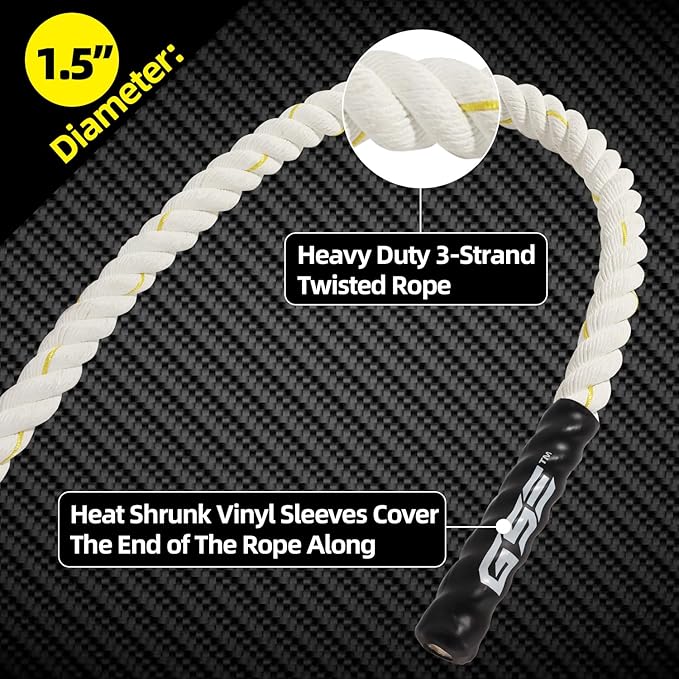 GSE Games & Sports Expert Gym Climbing Rope, Polyester Workout Rope for Indoor/Outdoor and Home