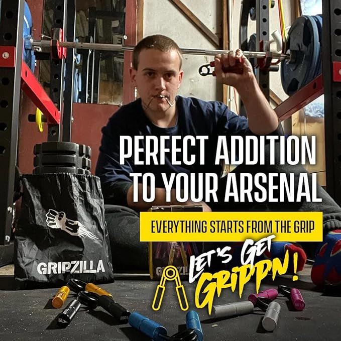 GRIPZILLA Grip Strength Trainer 50-300lb, Hand Gripper Strengthener Workout Kit,Metal No Slip Heavy