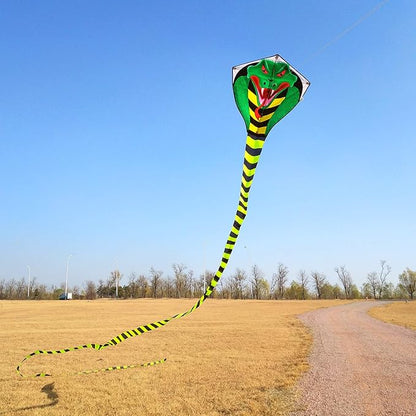 Large Cobra Kite for Adults Kids Boys with Super Long Tail, Extra Easy to Fly, Best Huge Kites for