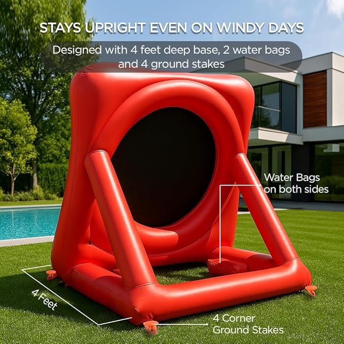 Inflatable Soccer Dart Board and Golf Darts Giant Kick Target Yard Game for Adults Kids Outdoor