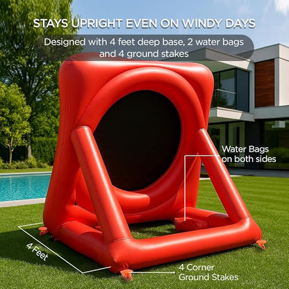 Inflatable Soccer Dart Board and Golf Darts Giant Kick Target Yard Game for Adults Kids Outdoor