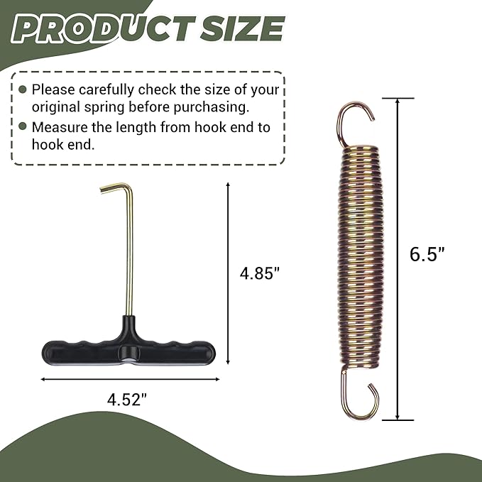 Trampoline Springs Replacement 3.5" to 8.5" Galvanized Steel Heavy Duty High Tensile Universal