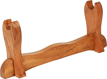 Mythrojan Medieval Sword Stand Solid Wood Horizontal Display Rack for Katana, Samurai, Gladiator