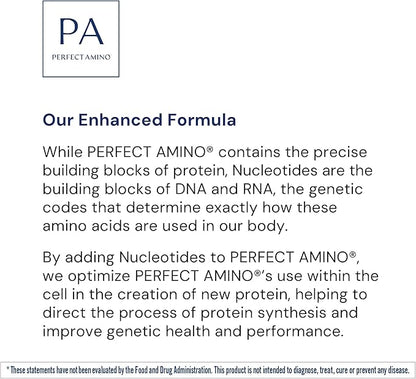 BodyHealth PerfectAmino Powder - BCAA and EAA Powder for Pre and Post Workout - Amino Acid Energy
