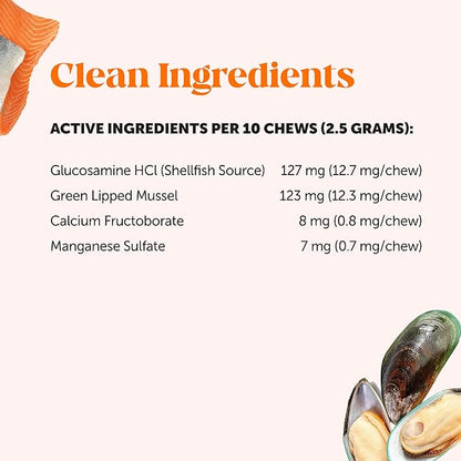 Cat Hip & Joint Health Crunchy & Creamy Chews - Cat Joint Support Supplement with Glucosamine