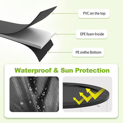 Trampoline Pad, 10ft 12ft 14ft Trampoline Replacement Safety Pad, Waterproof and Tear-Resistant