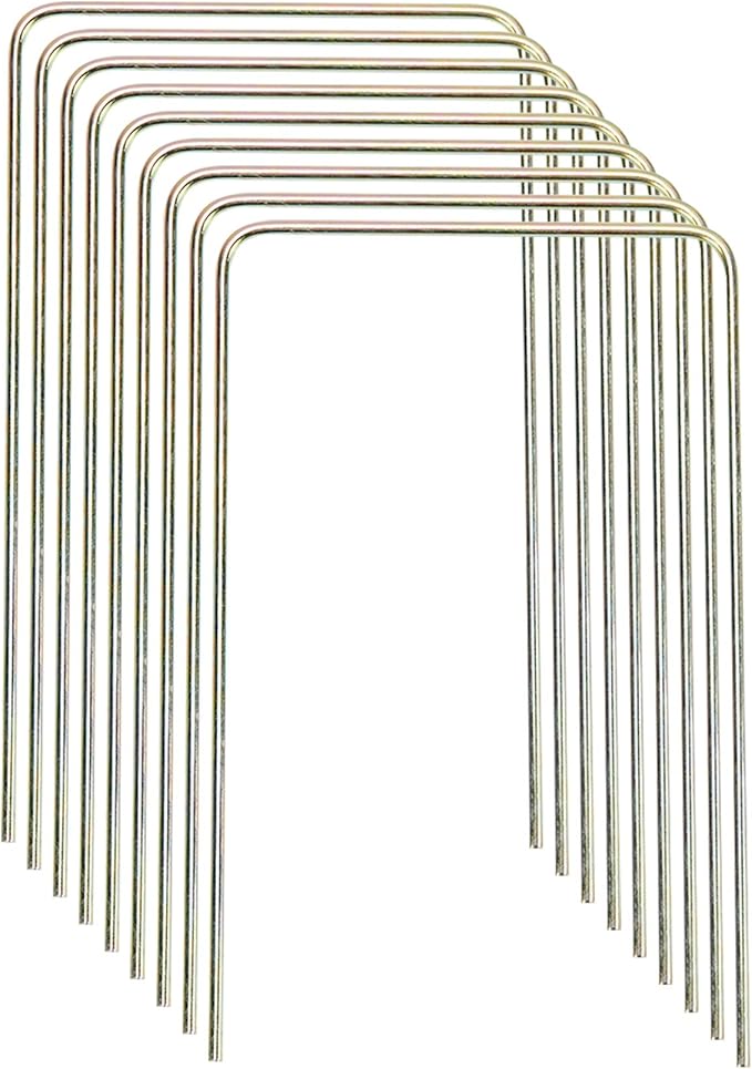 ApudArmis Deluxe Size Croquet Wickets, Set of 9 Colorful Square Arrow Wickets Replacement for 35In