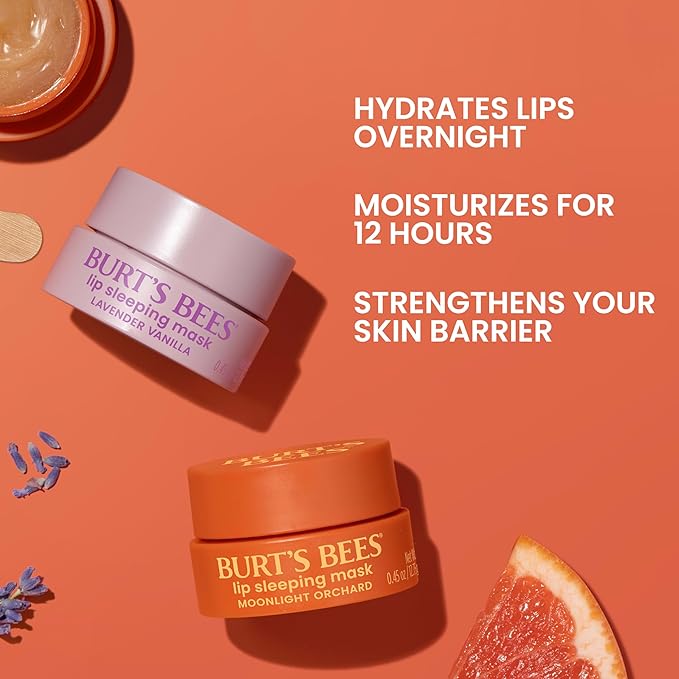 Burt’s Bees Moonlight Orchard Lip Sleeping Mask, With Hyaluronic Acid and Squalane Moisturizer To