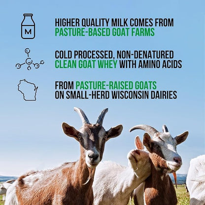 NAKED Goat Vanilla Protein Powder - Pasture Fed Goat Whey Protein Powder from Small-Herd Dairies