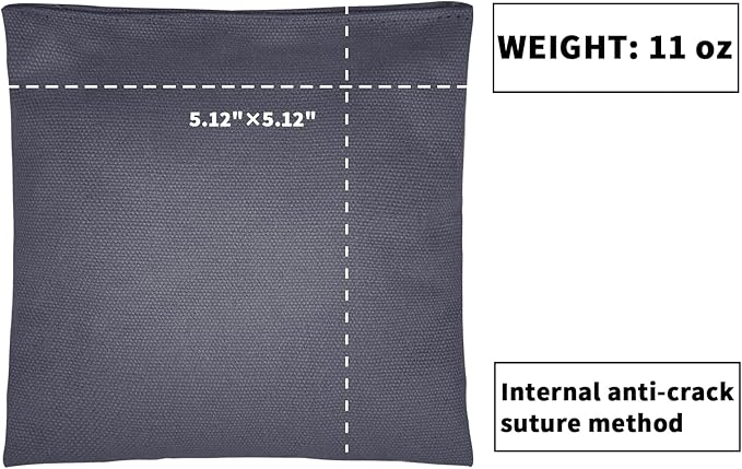 Set of 8 Regulation Cornhole Bags Double Sided, Weather Resistant Bean Bags for Cornhole Toss Game