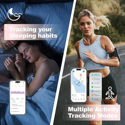 Advanced Smart Health Ring for Men & Women - IP68 Waterproof Health Tracker Ring with Heart Rate