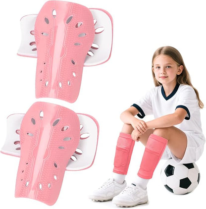 2 Pairs Shin Guards Soccer for Kids,Shin Pads Extra Lightweight Breathable Slide in Shin Guard for