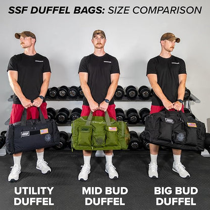 Serious Steel Fitness Gym Bag With Moveable & Removable Dividers Made from 1000D Nylon (Utility