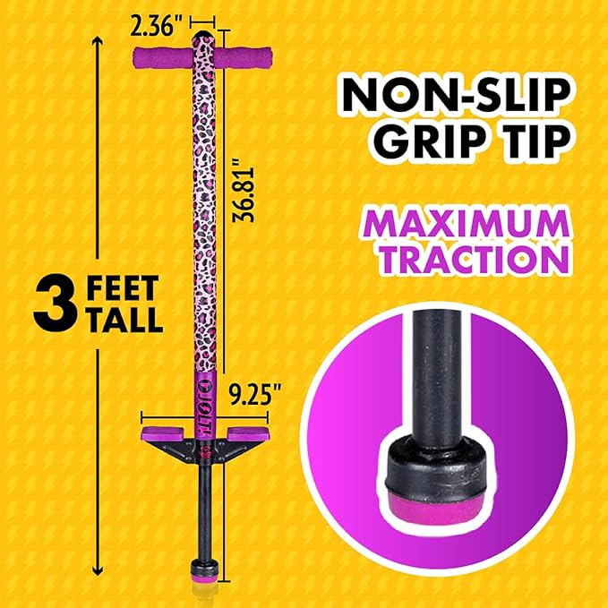 Flybar Pogo Stick for Kids, 40 to 80 Pounds, Perfect for Beginners, Easy Grip Foam Handles