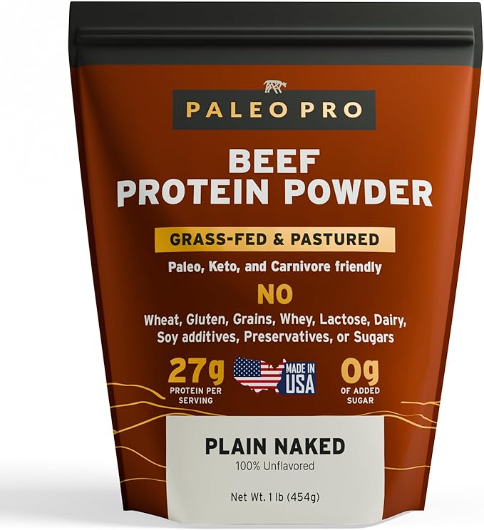 PaleoPro Protein Powder Grass-Fed, Pastured, Cage-Free Protein | Gluten & Dairy Free. No Sugar