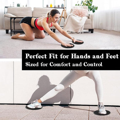 ZILLEEN Exercise Sliders for Working Out Fitness Discs for Pilates Women Men, 2 Pack