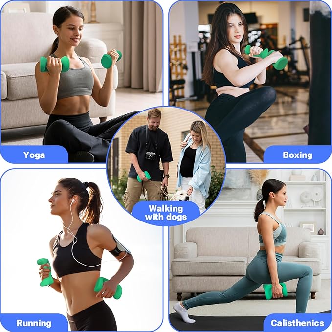 Ergonomic Dumbbells Weights Set-Hand Weights for Women at Home, Ear Dumbbells Weights for Pilates