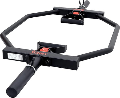 Sunny Health & Fitness Strength Training Olympic Hex Bar Barbell, High Load Capacity, Swivel