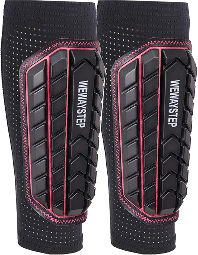 Shin Guards Soccer Kids Youth, Adult Shin Guards with Honeycomb Padding，Breathable & Anti-Slip Calf