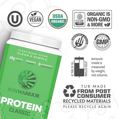 SUNWARRIOR Organic Brown Rice Protein Chocolate, 750 GR