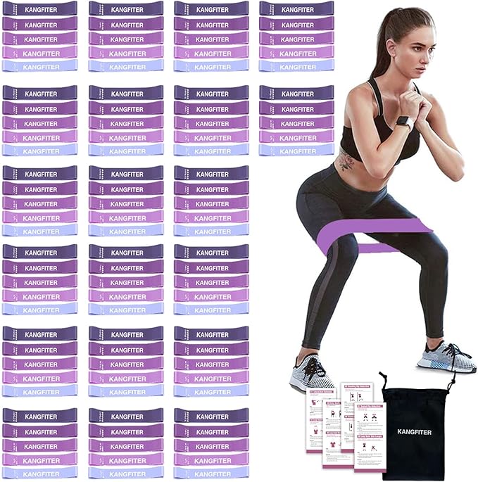 100 PCS Bulk Resistance Bands, Loop Exercise Bands Set for Gym Members Sports Class Students Gift