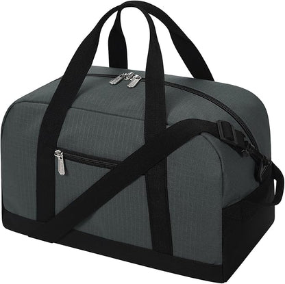 Small Gym Bag 14 inch lightweight Carry On Mini Duffel Bag for Travel Sport - Dark Grey