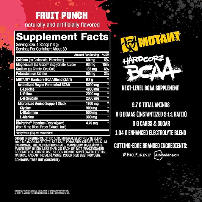 Mutant Hardcore BCAA - Pre, Intra or Post Workout ??BCAA Next Level branched-Chain Amino Acids
