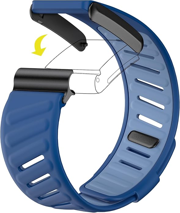Comfort Durable Silicone Wristband Compatible with WHOOP 4.0 Band, Soft Silicone Sports Loop Strap