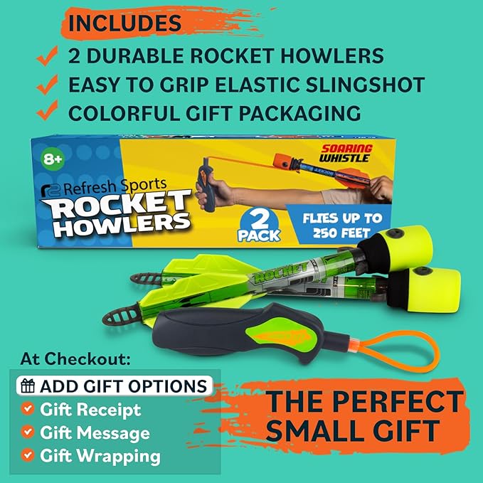 Light Up Foam Rocket Toys for Kids: Best LED Rocket Launcher Slingshot Lights Up & Makes Noise! for