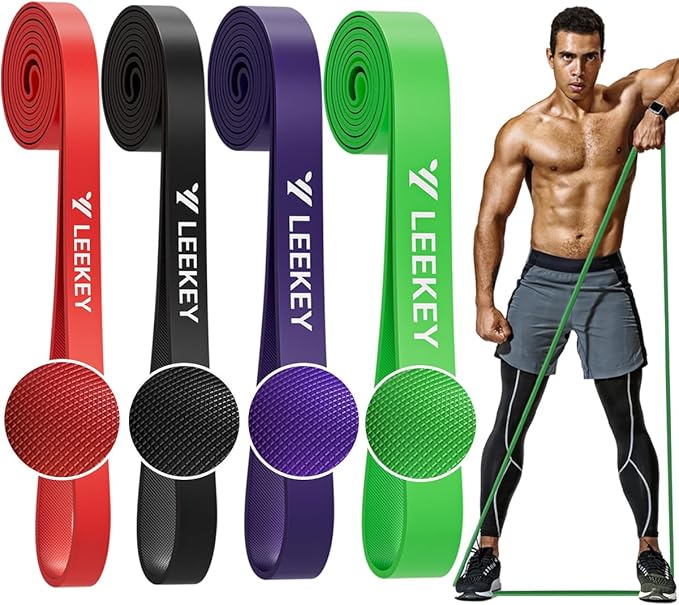 LEEKEY Resistance Bands Set for Pull-Up Assistance & Full-Body Training, Multi-Level Exercise Bands
