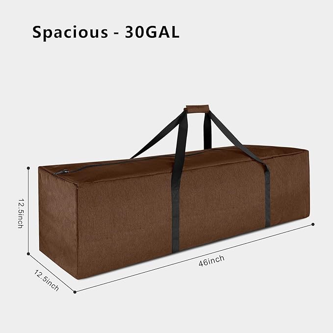 TOPDesign 46 Inch Extra Large Zippered Duffel Bag for Travel Camping Sports Equipment Storage