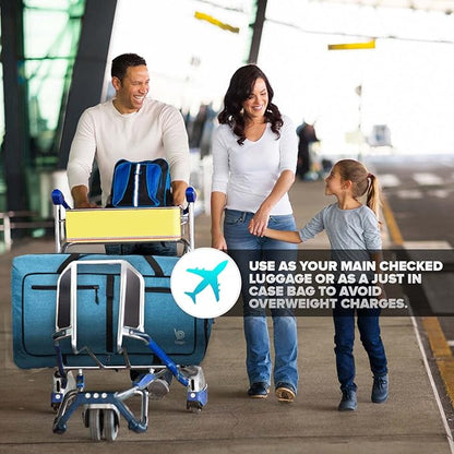 Bago Foldable Duffel Bags for Traveling Women & Men - 60L Medium Packable Duffle Bag for Travel