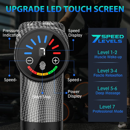 TOLOCO Massage Gun, Deep Tissue Back Massage for Athletes for Pain Relief, Percussion Massager with