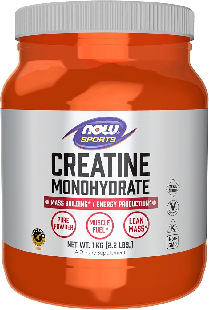 NOW Foods Sports Nutrition, Creatine Monohydrate Powder, Mass Building*/Energy Production*