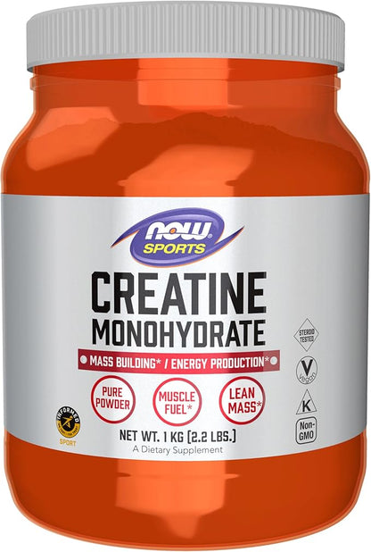 NOW Foods Sports Nutrition, Creatine Monohydrate Powder, Mass Building*/Energy Production*